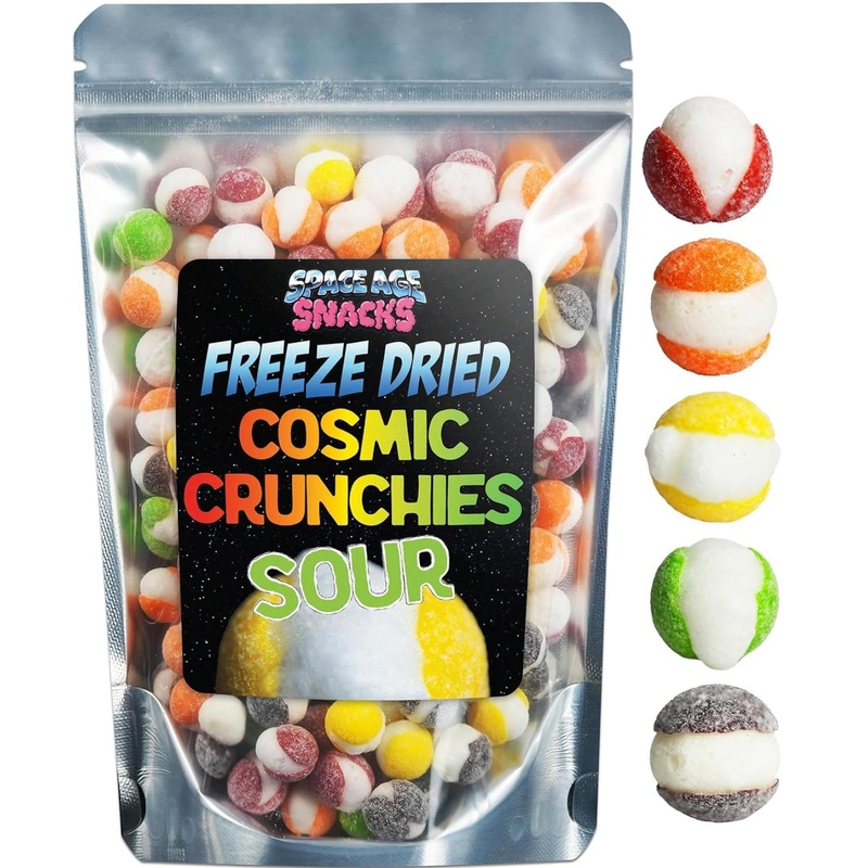Sour Freeze Dried Candy – 8oz Gourmet Cosmic Crunchies | Viral Treats | International Shipping