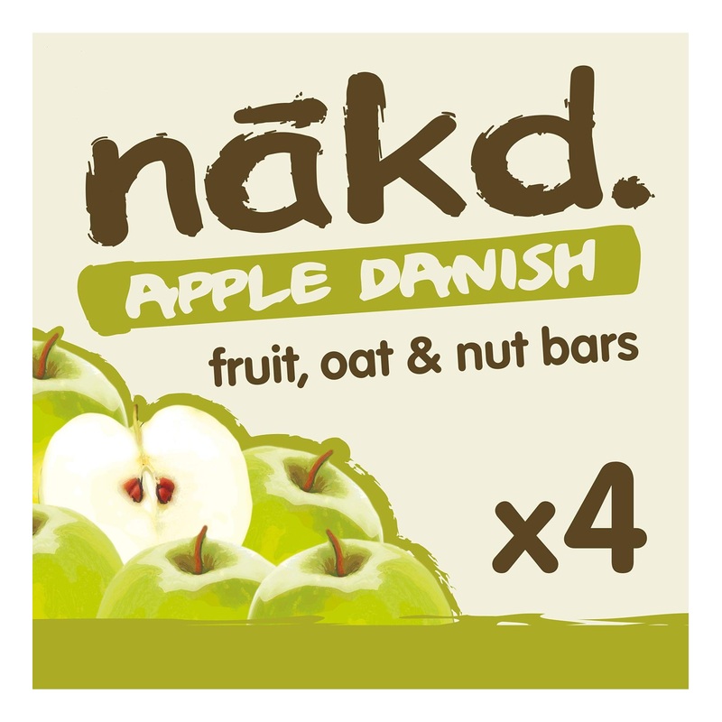 Nakd Apple Danish Oat Bar – Vegan, Gluten-Free Healthy Snack – 35g x 4 bars