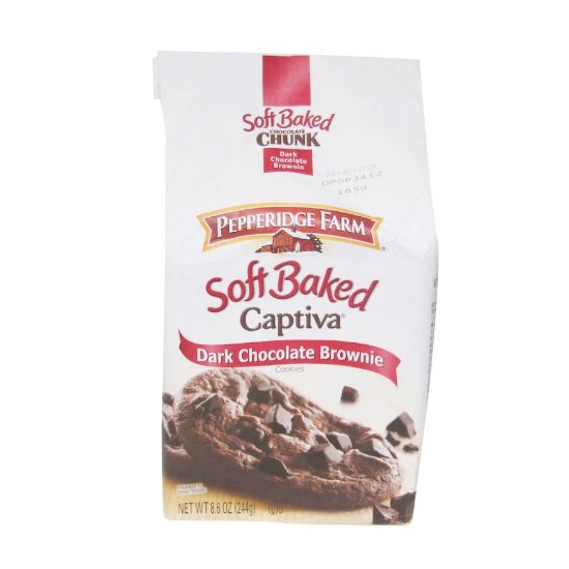 Pepperidge Farm Soft Baked Cookies Captiva Dark Chocolate Brownie 8.6 oz (Pack of 5)