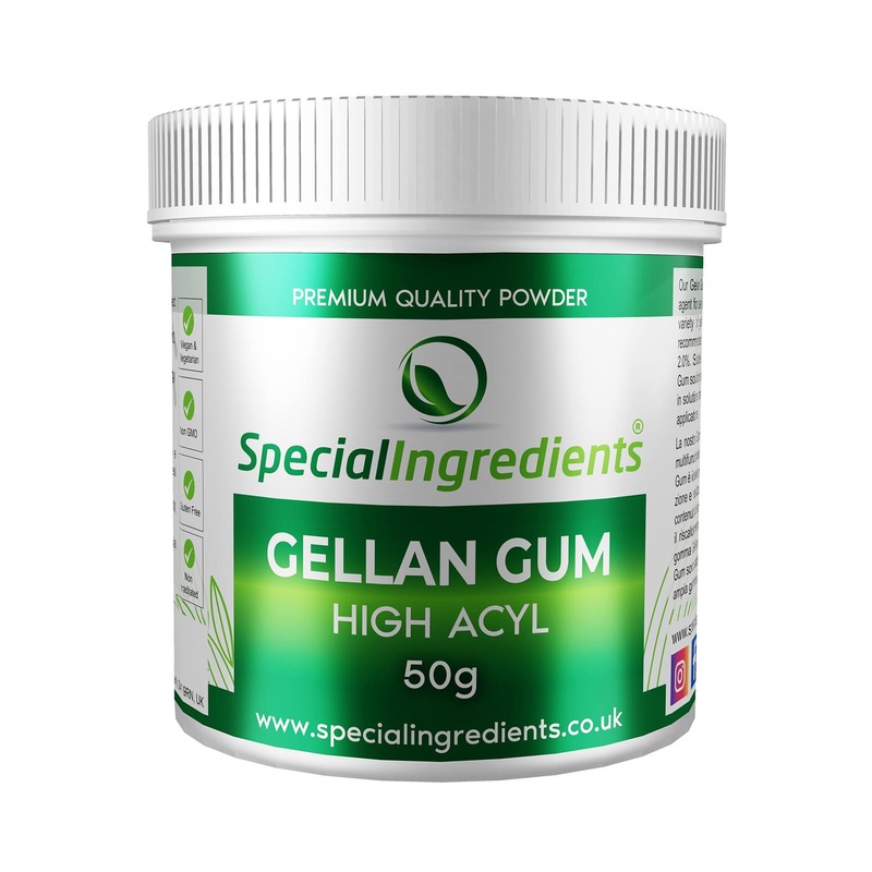 Special Ingredients Gellan Gum High Acyl 50g Premium Quality Powder Non-GMO Gluten Free Recyclable Container Gellan Gum High Acyl 50 g (Pack of 1)
