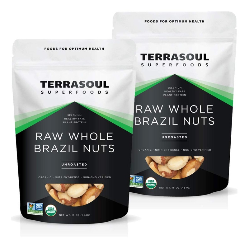 Terrasoul Superfoods Organic Brazil Nuts 2 Lbs (2 Pack) – Raw & Unsalted, Rich in Selenium | 1 Pound Each