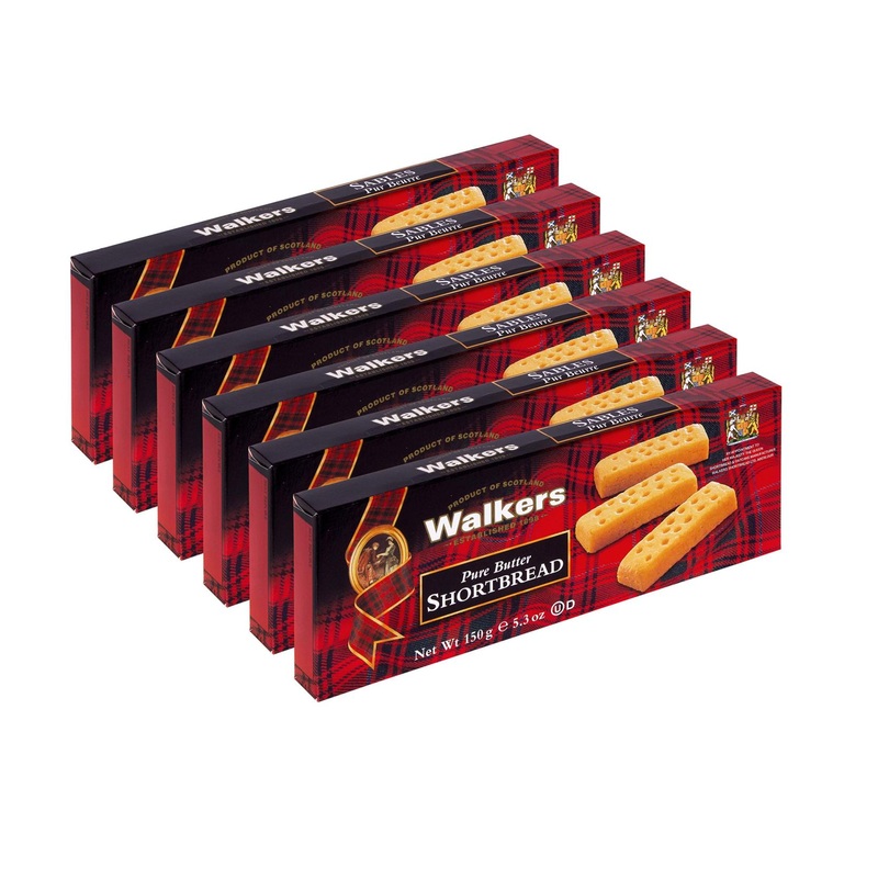 Walker’s Shortbread Fingers 5.3 Oz Pure Butter Cookies – Pack of 6