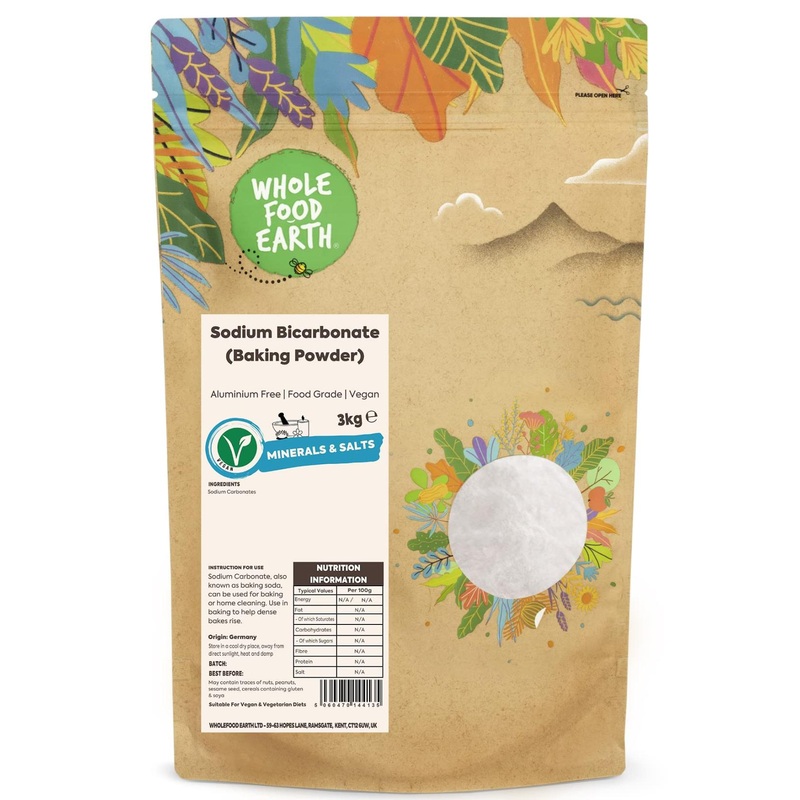 Wholefood Earth Sodium Bicarbonate Baking Soda 3kg – Pack of 1
