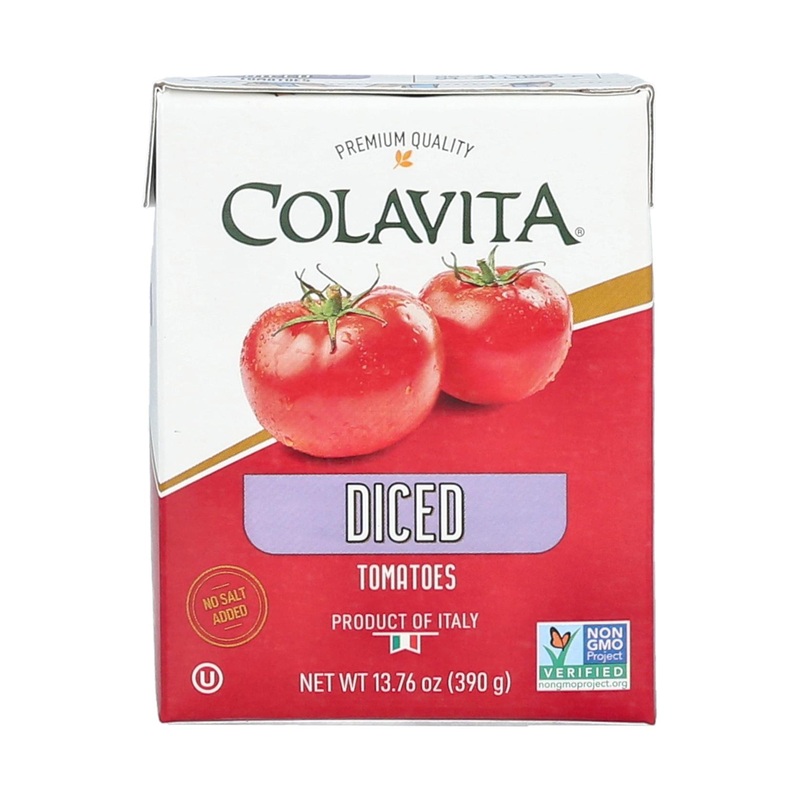 Colavita Italian Diced Tomatoes – Perfect for Sauces, Pasta, Bruschetta, and Soups – Eco-Friendly Tetra Recart Box – Pack of 16 (13.76 oz each)
