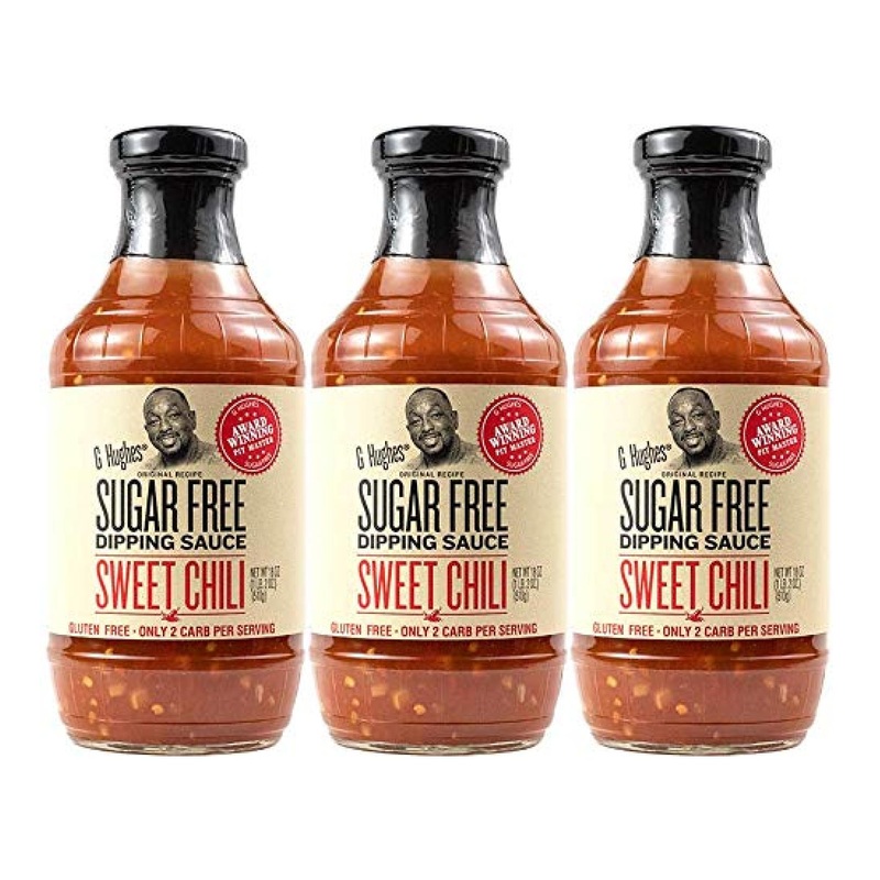 G Hughes Sugar Free Sweet Chili Sauce 18 oz (3 Pack) – Gluten-Free & Low Carb Dipping Sauce