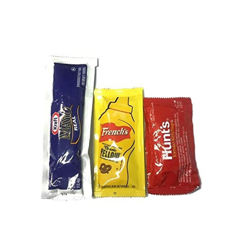 Mayo, Ketchup, Mustard On-the-Go Condiment Combo – 75 Packets Set