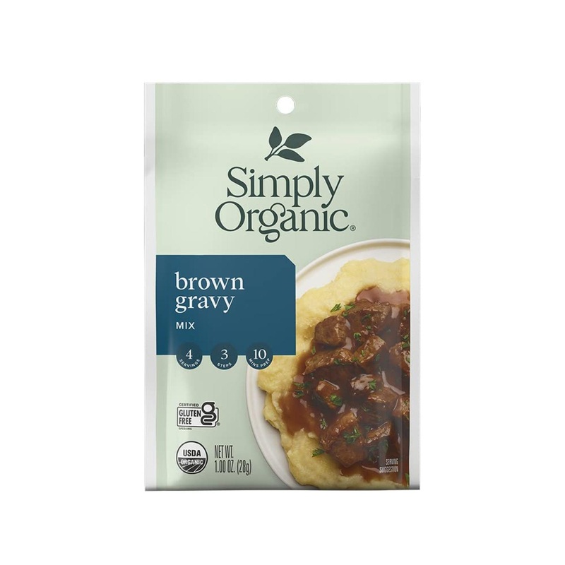 Simply Organic Brown Gravy Mix – Certified Organic & Gluten-Free | 1 oz (Pack of 12)