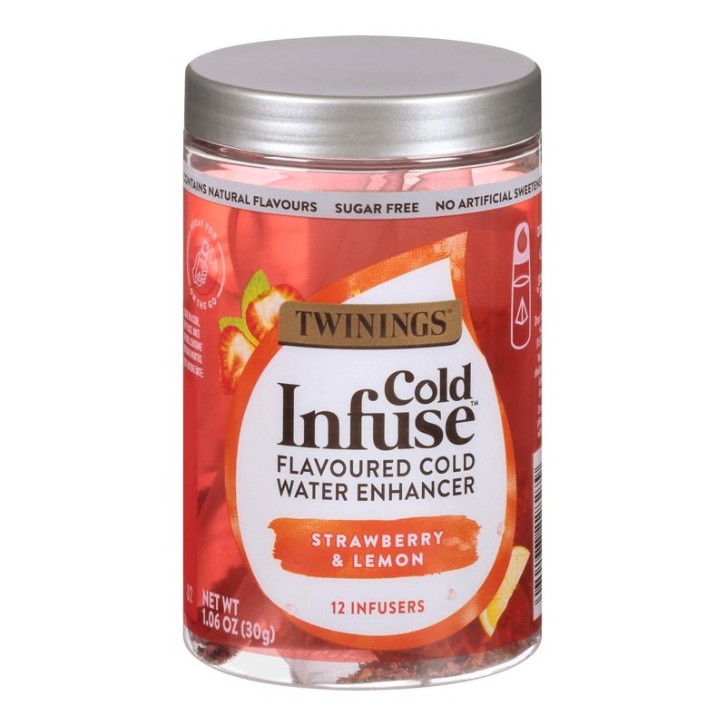 Twinings Cold Infuse Strawberry & Lemon Water Enhancer 12 Infusers x 6 Pack