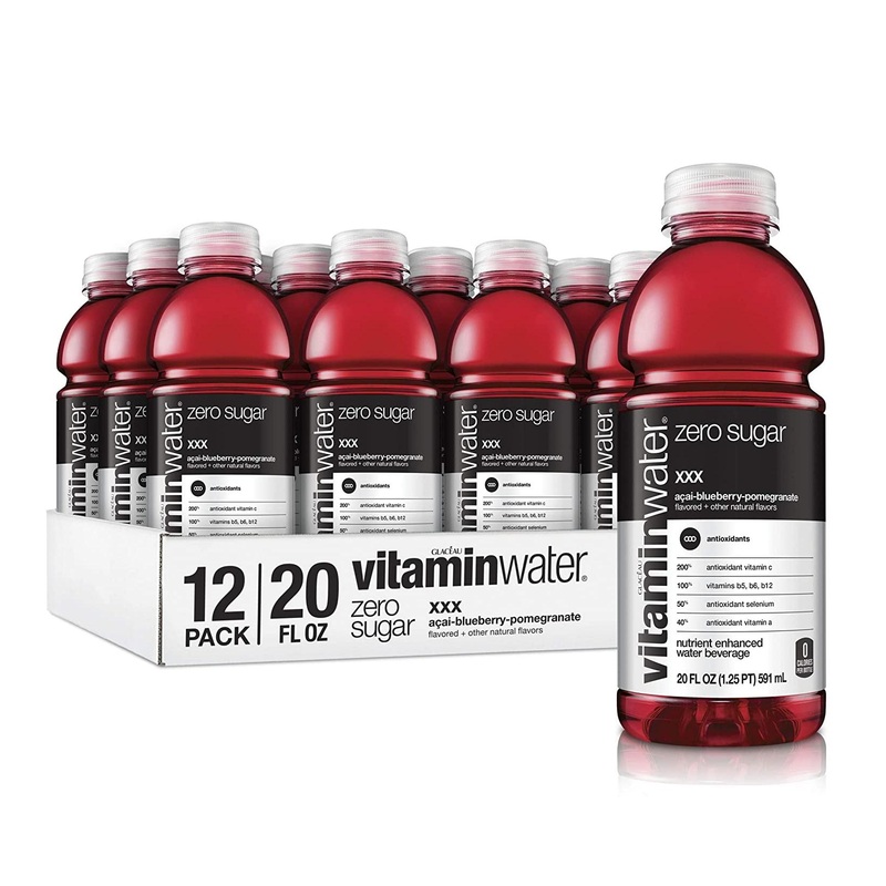 Vitaminwater Zero A a -Blueberry-Pomegranate 20 fl oz  12 Pack with Electrolytes & Vitamin B5 B6 B12