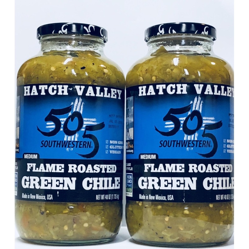 505 Southwestern Medium Flame Roasted Green Chiles 40 oz – Pack of 2