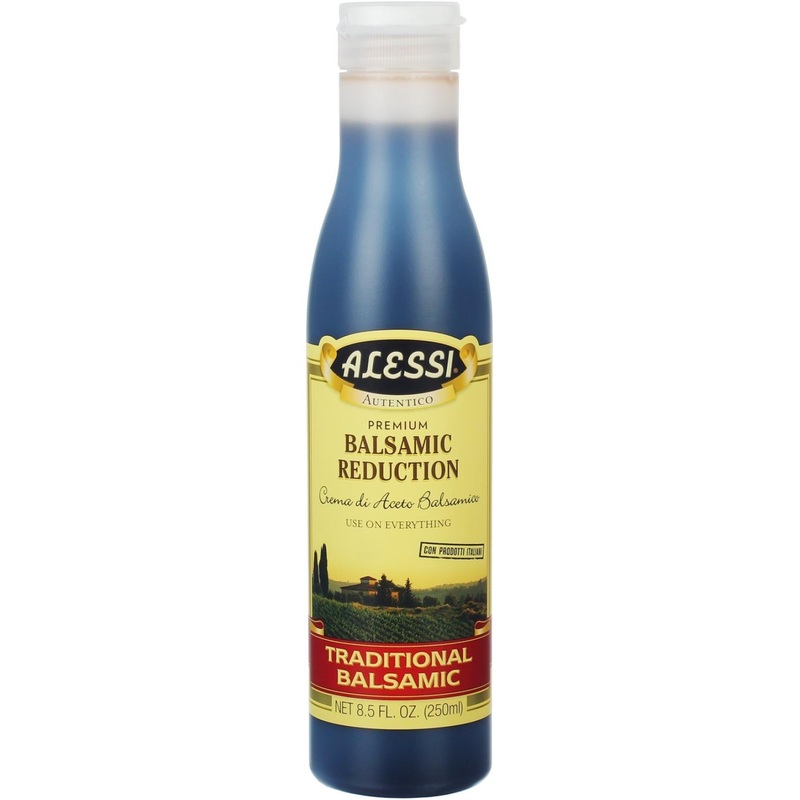 Alessi Balsamic Vinegar Reduction Autentico from Italy – Ideal for Caprese Salad, Fruits, Cheeses, Meats, Marinades – 8.5oz (Traditional)