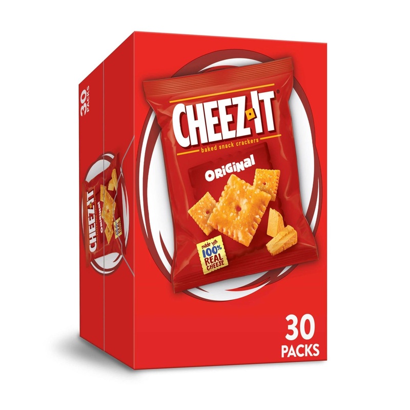 Cheez-It Original Baked Cheese Crackers – 30oz Bag (30 Packs) | Perfect Office and Kids Snack