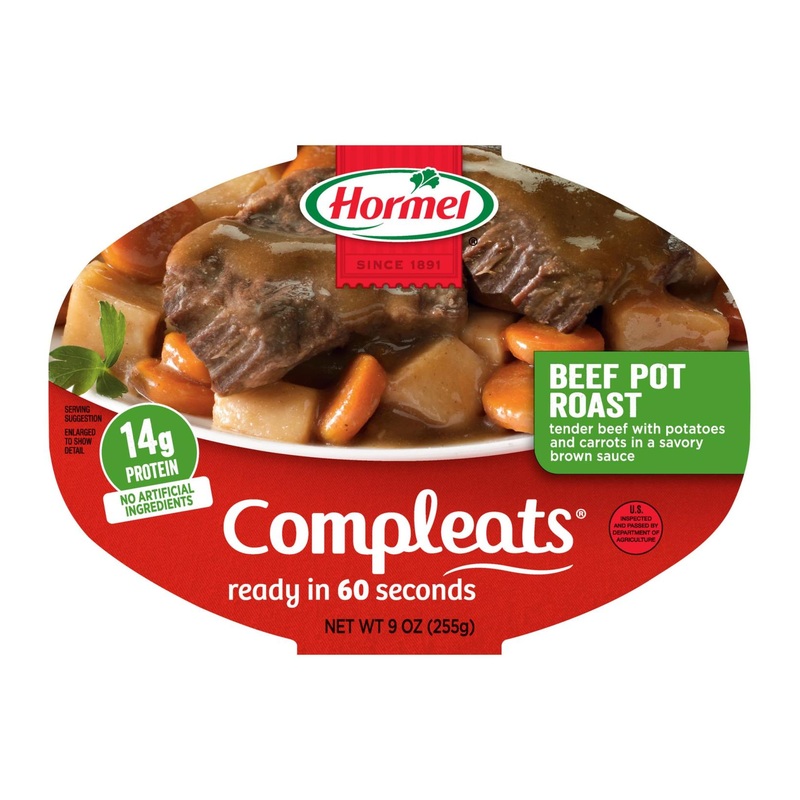 HORMEL COMPLEATS Beef Pot Roast Microwave Tray 9 oz – Pack of 6