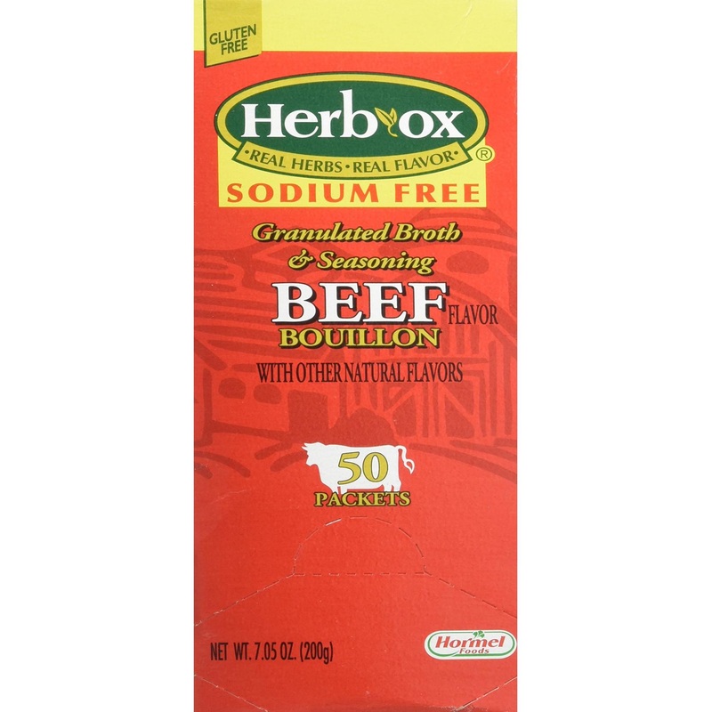 Hormel Herb Ox Beef Bouillon Sodium Free – 50 Packets | Savory Flavor Boost | Gluten-Free