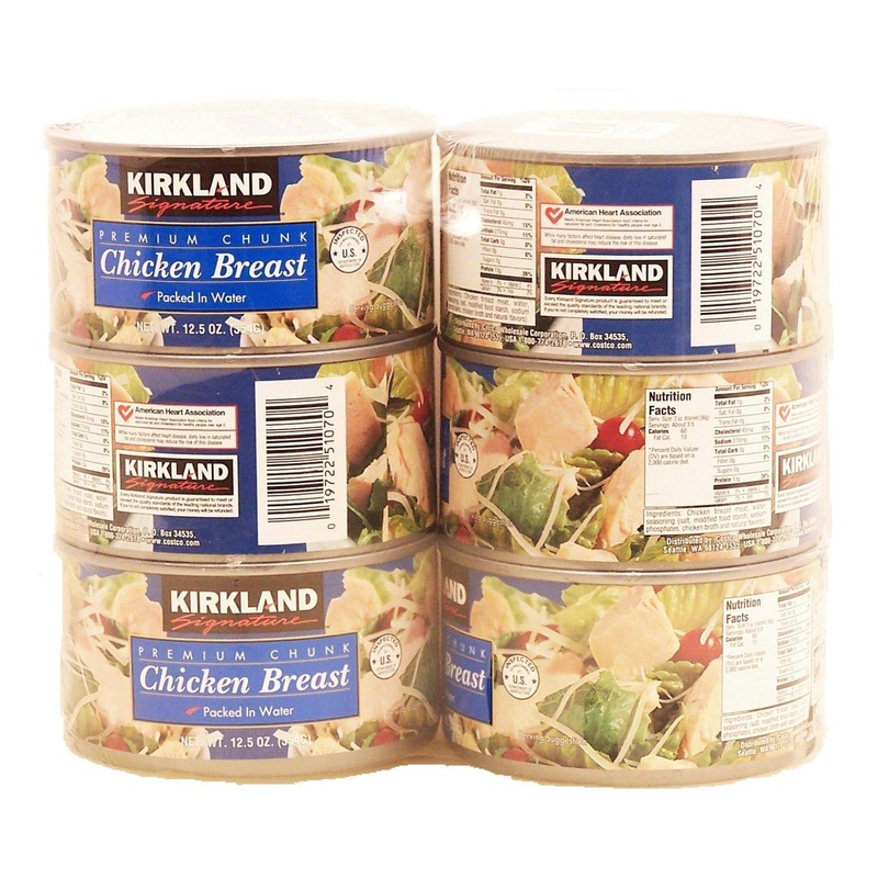 Kirkland Signature Premium Chunk Chicken Breast in Water 12.5oz 6 Pack