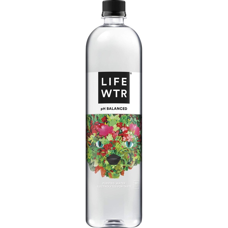 LIFEWTR Premium Purified Water 1 Liter Bottles (6 Pack) – pH Balanced with Electrolytes for Taste