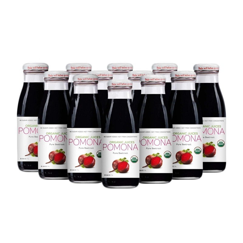 Pomona Organic Juices Pure Beet Juice 8.4oz (Pack of 12) | Cold Pressed, Non-GMO, No Sugar Added, Gluten Free