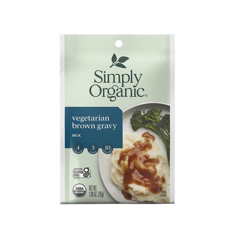 Simply Organic Vegetarian Brown Gravy Mix – Certified Organic & Gluten-Free | 1 oz (Pack of 12)