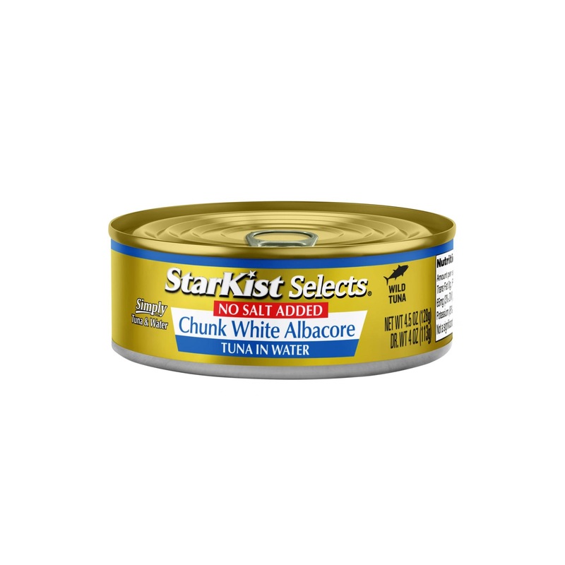 StarKist Selects No Salt Added Chunk White Albacore Tuna in Water – 4.5 oz Can (Pack of 12)