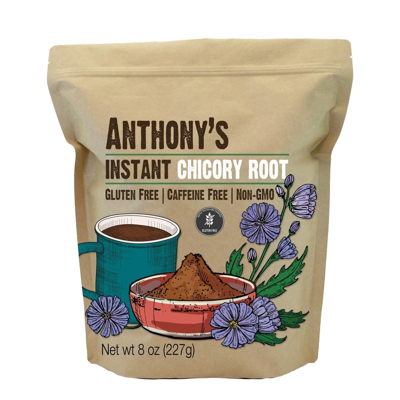 Anthony’s Instant Chicory Root 8 oz – Gluten Free, Caffeine Free, Non GMO Coffee Alternative