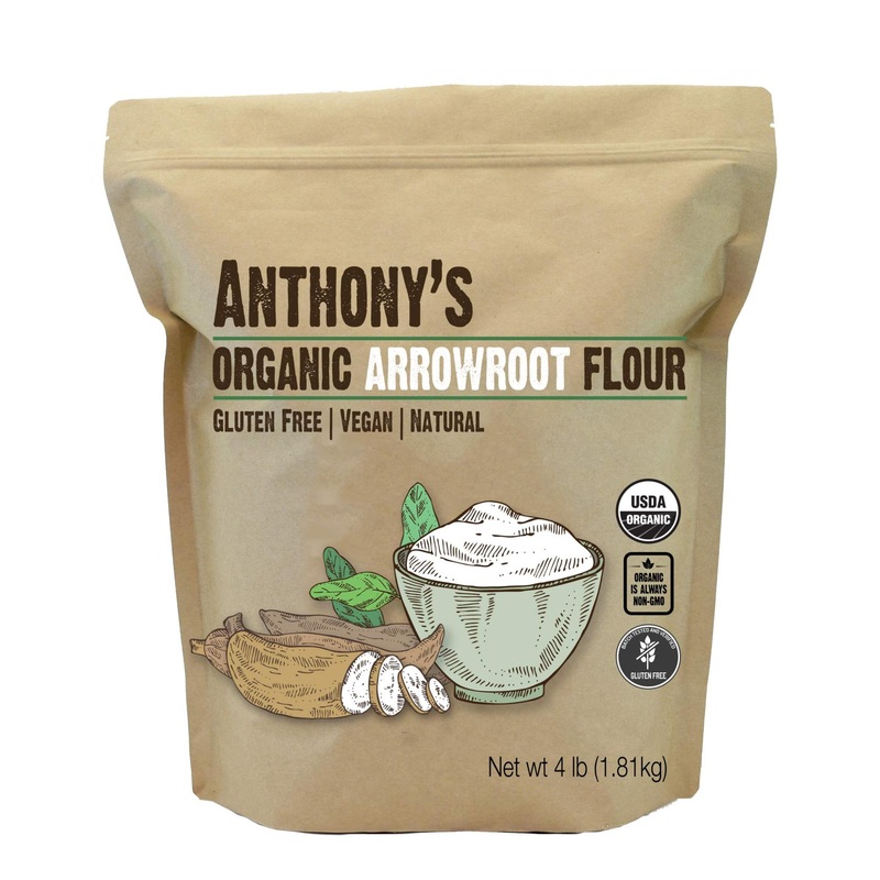 Anthony’s Organic Arrowroot Flour 4 lb – Gluten Free, Non GMO, Vegan – Batch Tested for Quality