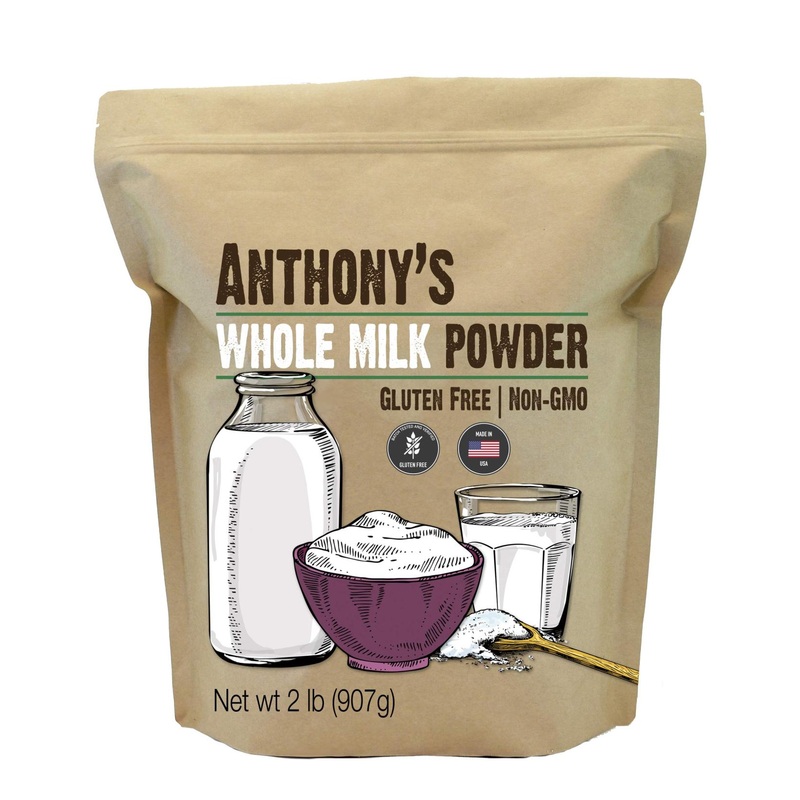 Anthony’s Whole Milk Powder 2 lb – Gluten Free, Non GMO – Made in USA – 2 Pound Pack of 1