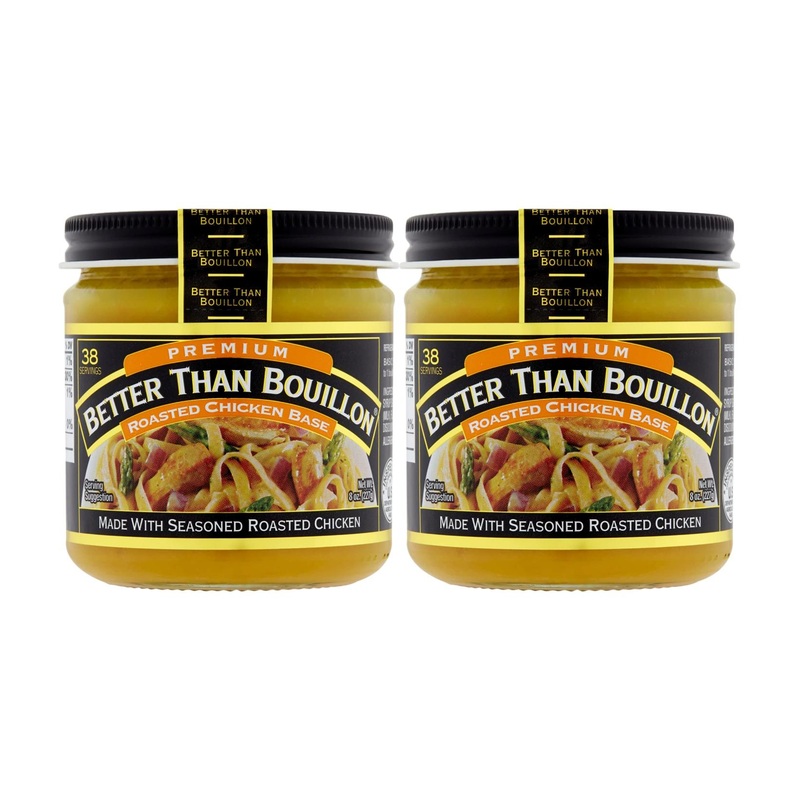 Better Than Bouillon Roasted Chicken Base 8-Ounce Jar (Pack of 2) – 38 Servings | Premium Seasoned Blendable Base for Enhanced Flavor