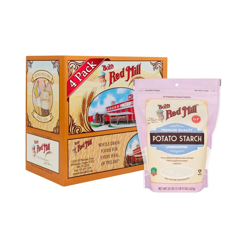 Bob’s Red Mill Potato Starch 22 oz (Pack of 4) – Resealable Gluten-Free Starch