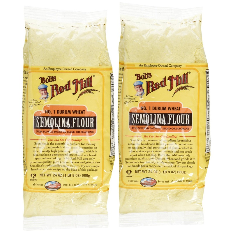 Bob’s Red Mill Semolina Pasta Flour 24 oz – 2 Pack 1.5 lb (Pack of 2) – Premium Quality Italian Flour for Homemade Pasta