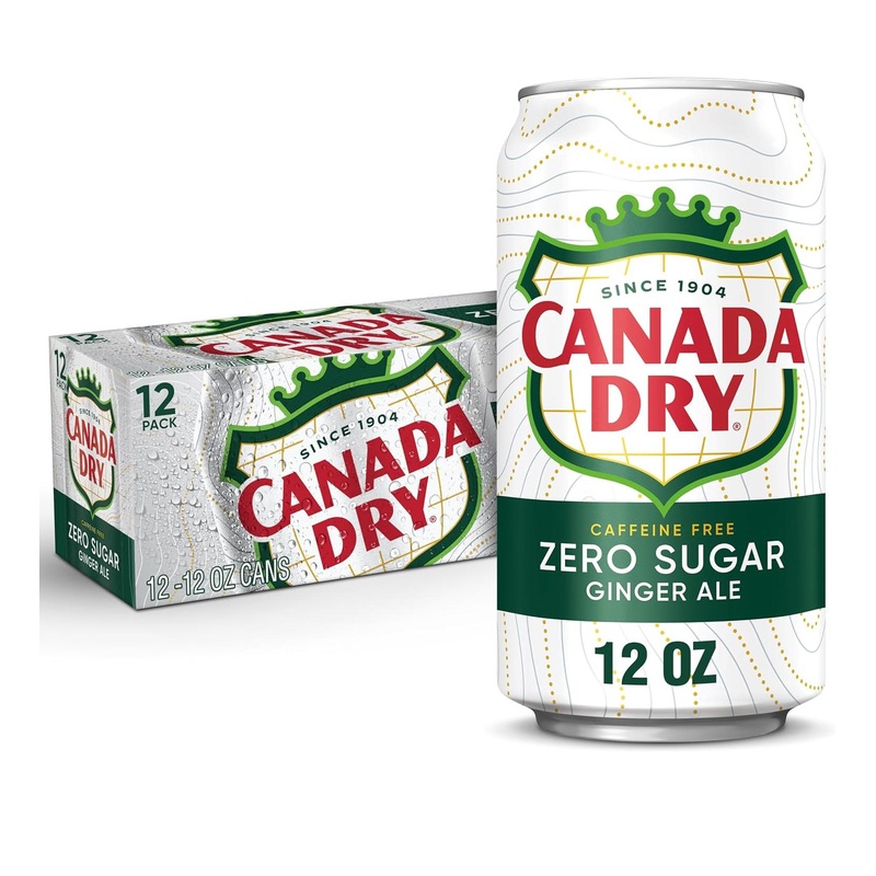 Canada Dry Zero Sugar Ginger Ale Soda 12 fl oz Cans 12 Pack – Refreshing Zero Sugar Drink Option