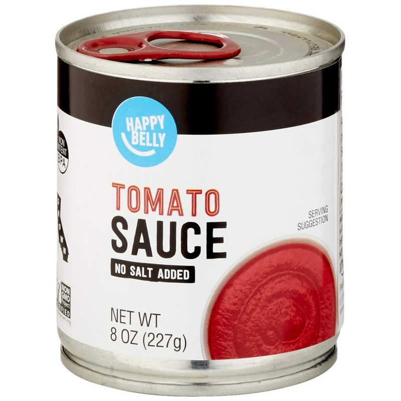 Happy Belly Tomato Sauce 8 Ounce – No Salt Added | Amazon Brand