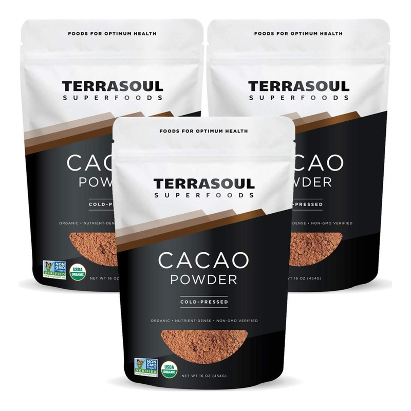 Terrasoul Superfoods Organic Cacao Powder 3 Lbs (3 Pack) – Raw, Keto, Vegan