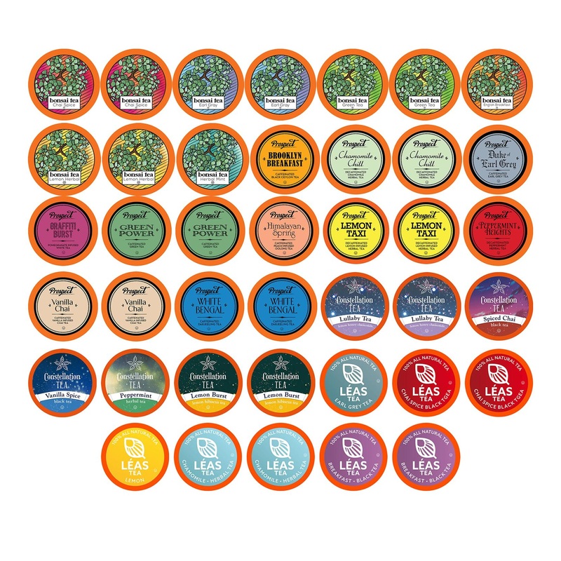 Two Rivers Tea Sampler Variety Pack for Keurig K-Cup Brewers – 40 Count