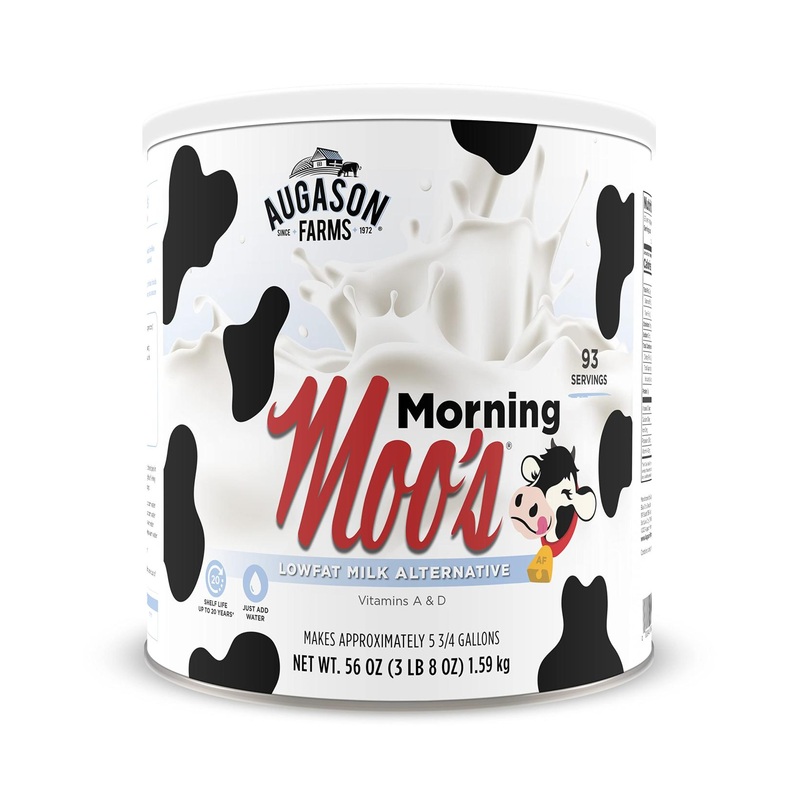 Augason Farms Morning Moo’s Low Fat Milk Alternative 56 oz – Long-Term Food Storage Solution