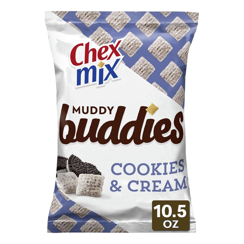 Chex Mix Muddy Buddies Cookies and Cream Snack Mix 10.5 oz – Delicious Snack for All Ages