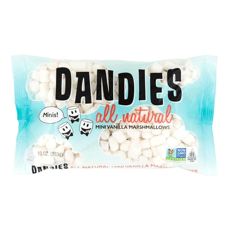 Dandies Minis Vegan Marshmallows Vanilla 10oz (Pack of 2) – Plant-Based, All-Natural