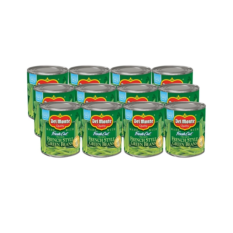 Del Monte Canned Fresh Cut French Style Green Beans  8 Ounce (Pack of 12) 1 Count (Pack of 12)