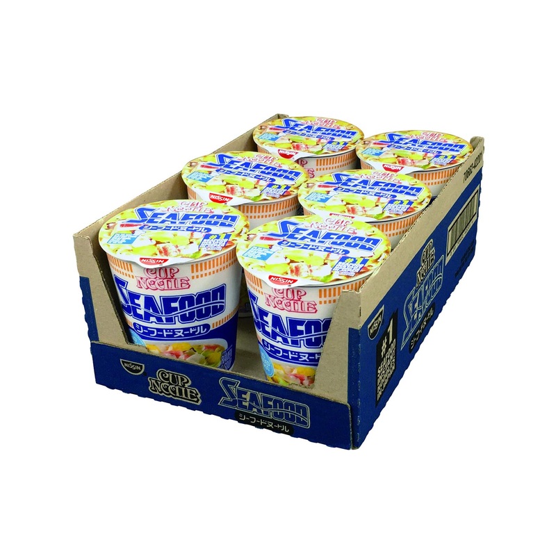 Nissin Cup Noodle Ramen Seafood Soup 16.08oz (Pack of 6) – Instant 2.68oz Seafood Noodle Pack, Quick and Delicious!