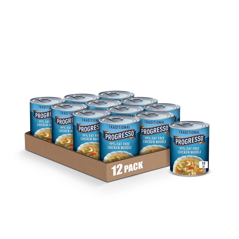Progresso Traditional 99% Fat Free Chicken Noodle Soup 19 oz – Pack of 12