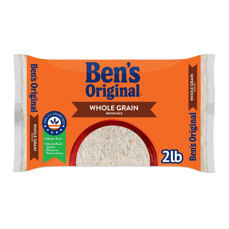 BEN’S ORIGINAL Whole Grain Brown Rice 2 lb Bag – Pack of 1