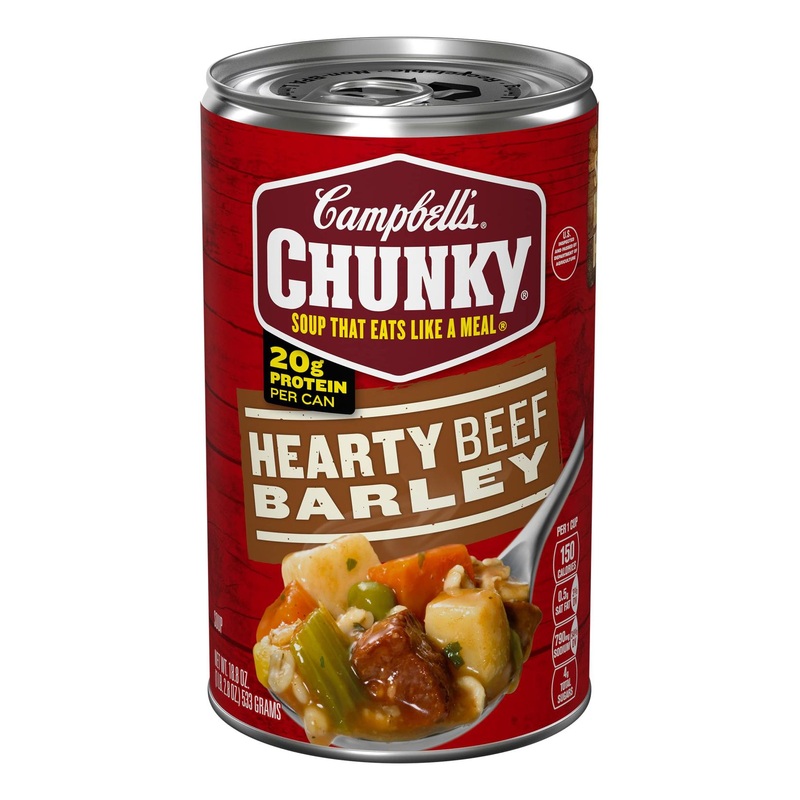 Campbell’s Chunky Hearty Beef Barley Soup – 18.8 oz Can