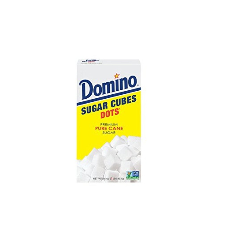 Domino Premium Pure Cane Sugar Cubes Dots – 1lb Box (Pack of 1)