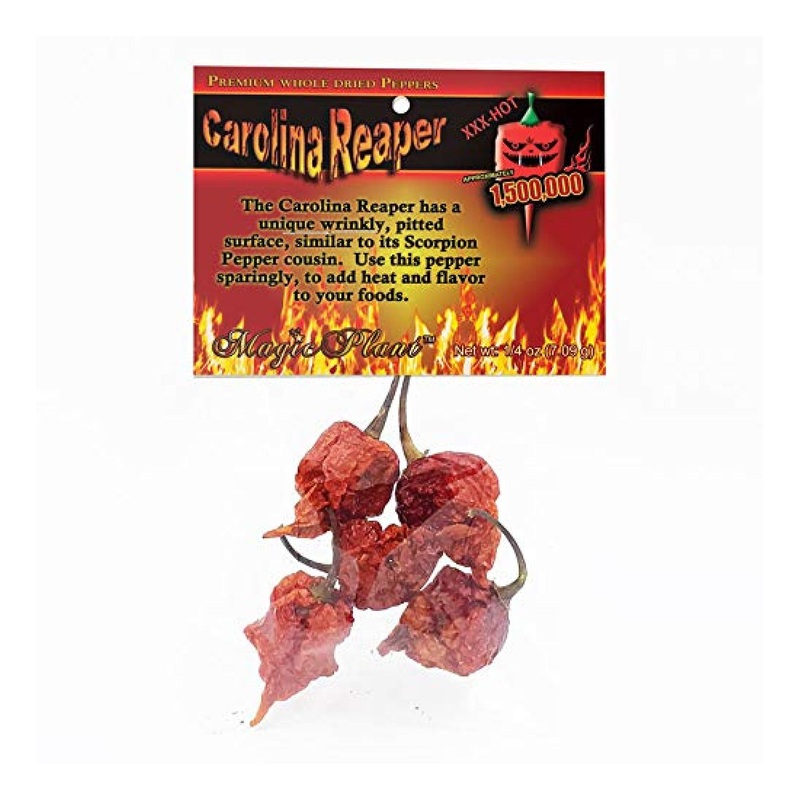 Dried Carolina Reaper Pepper Whole Pods 1/4 oz. – Spicy and Hot! (Basic Pack)