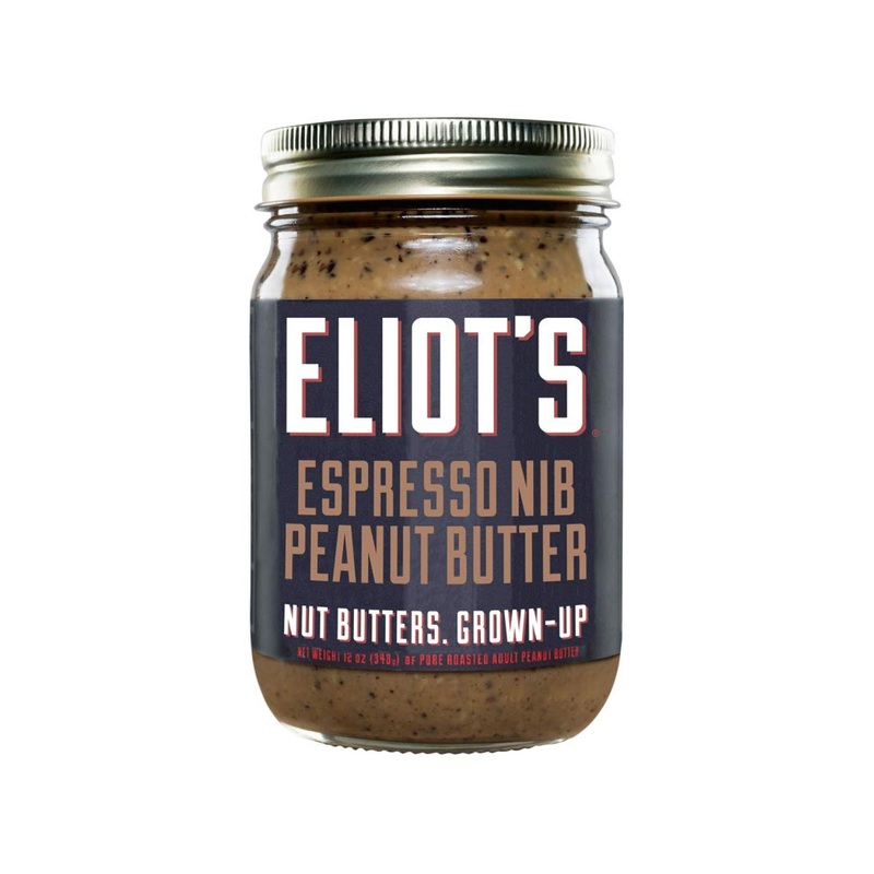 Eliot’s Natural Crunchy Peanut Butter – No Sugar Added, Low Carb, Keto Friendly – Espresso Nib Flavor – 12 Ounce
