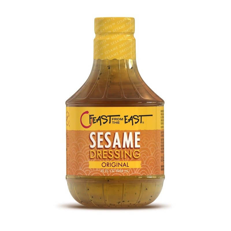 Feast From The East Original Sesame Dressing 32 Fl Oz – Gluten-Free, All-Natural Asian Salad Dressing for Chinese Chicken Salad and More