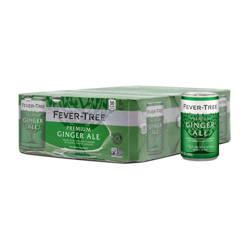 Fever-Tree Premium Ginger Ale 5.07 Fl Oz (Pack of 24) – No Artificial Sweeteners, Flavorings, or Preservatives