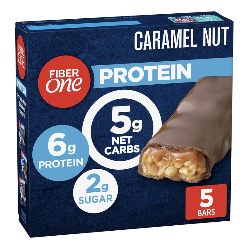 Fiber One Protein Bar Caramel Nut Chewy Bars 5.85 oz – 5 ct | Delicious & Nutritious Snack