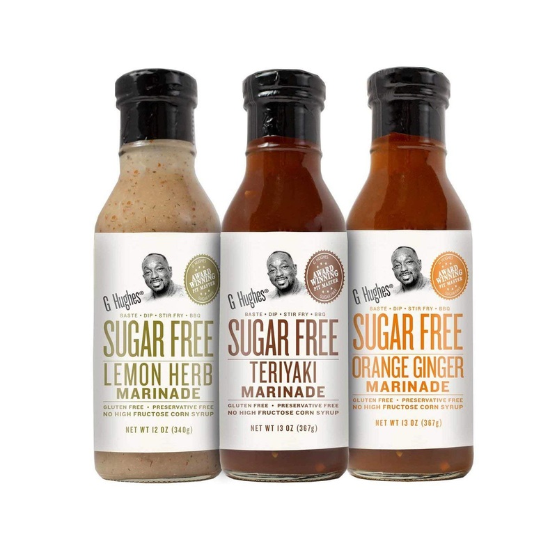 G Hughes Sugar Free Marinades 3-Piece Assortment – Lemon Herb, Teriyaki, Orange Ginger 12oz Bottles