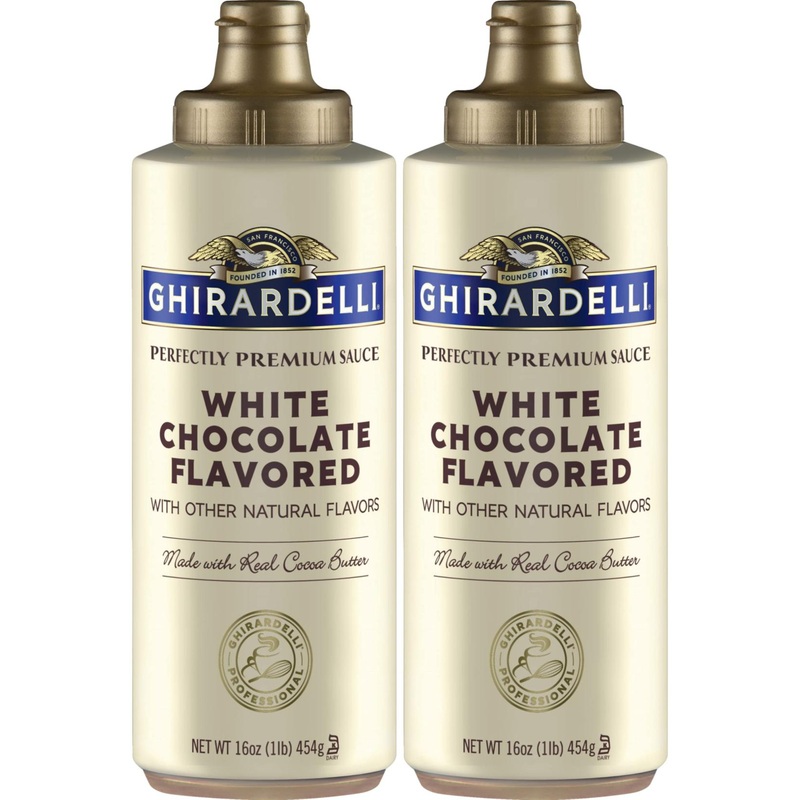 Ghirardelli White Chocolate Sauce 16 oz Squeeze Bottle – Pack of 2