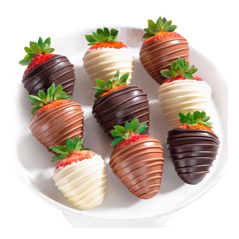 Golden State Fruit 9 Piece Chocolate Covered Strawberries – Delicious Berry Bites